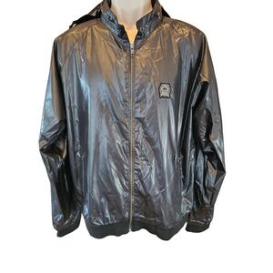 NWT Buffalo David bitton size L large juke grunge goth emo faux leather shiny